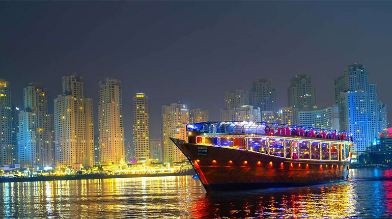 Get to Abu Dhabi Dhow Dinner Cruise